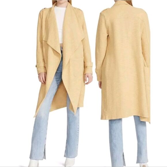 BB DAKOTA BY STEVE MADDEN Open Front Trench Coat STEVE MADDEN Size Small NWT - Picture 2 of 8